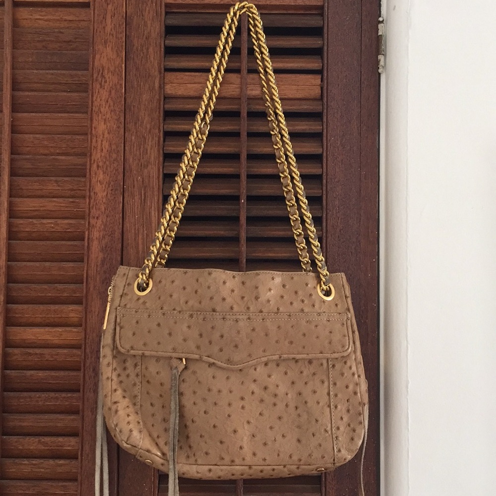 Rebecca Minkoff Ostrich Embossed Shoulder Bag